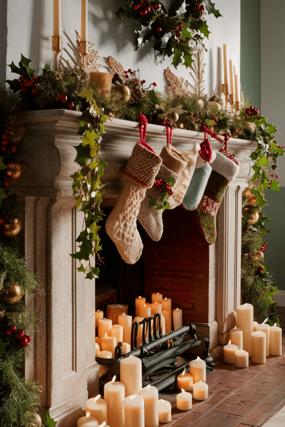 15 Elegant Christmas Mantle Decor Ideas
