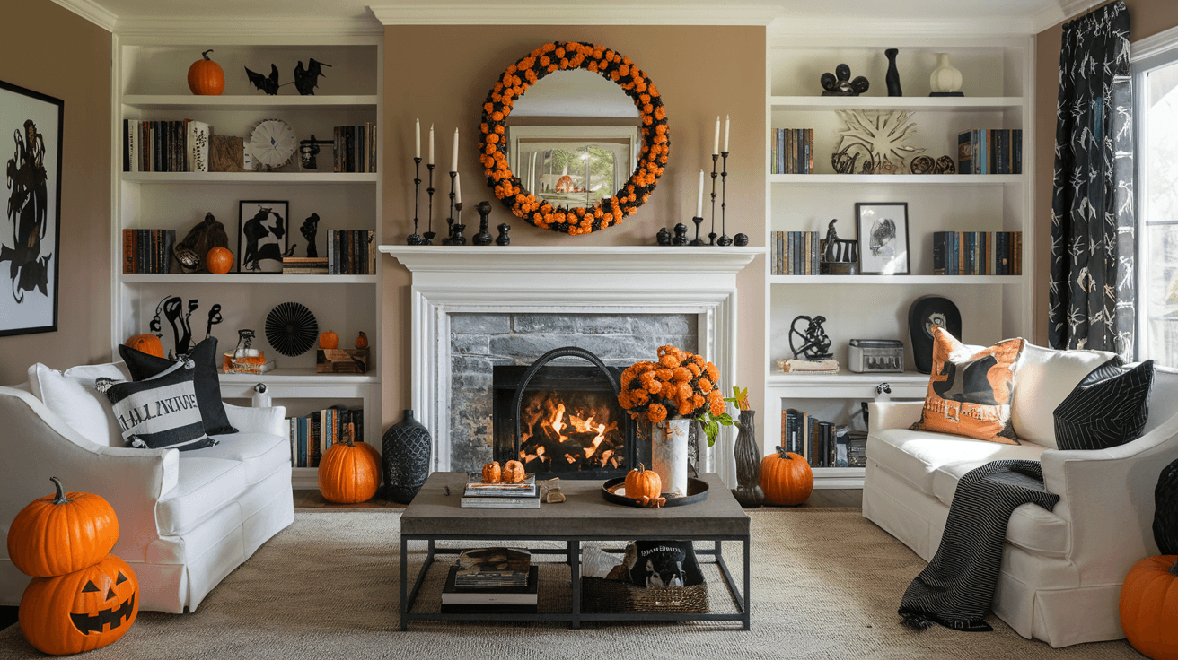 20 Halloween Living Room Decor Ideas : Spooky and Stylish: