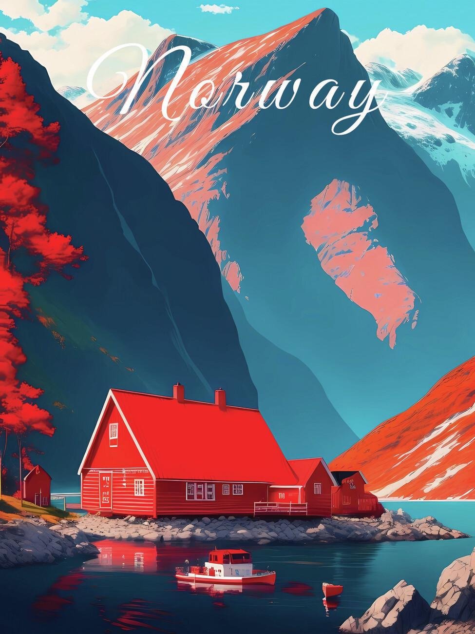Beautiful Norway Travel Poster Ideas for Wanderlust Lovers